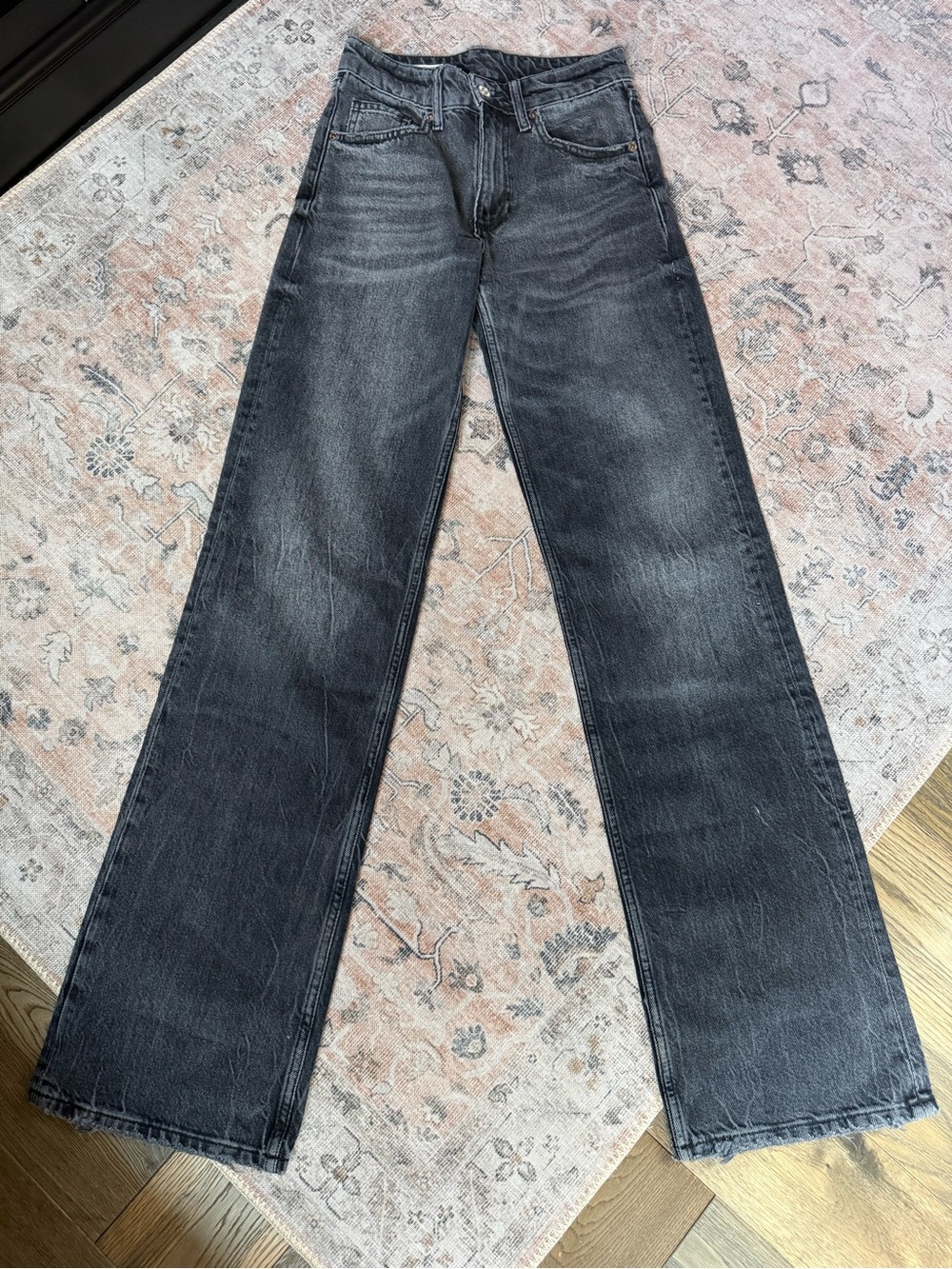 Zara Women’a Black Washed Bootcut Jeans
